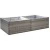 vidaXL Jardinière Gris 157x80x40 cm Résine tressée