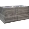vidaXL Jardinière Gris 157x80x80 cm Résine tressée