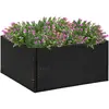 vidaXL Jardinière Noir 80x80x40 cm Résine tressée