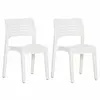 vidaXL Chaises de jardin 2 pcs Blanc Polypropylène