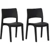 vidaXL Vidaxl Chaises De Jardin Lot De 2 Polypropylène Anthracite