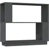 vidaXL Bibliothèque/Séparateur de pièce Gris 80x25x70 cm Pin solide