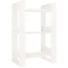 vidaXL Bibliothèque/Séparateur de pièce Blanc 60x35x91 cm Pin solide