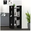 vidaXL Bibliothèque/Séparateur de pièce Noir 41x35x91 cm Pin solide
