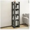vidaXL Bibliothèque/Séparateur de pièce Gris 41x35x160 cm Pin solide