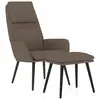 vidaXL Chaise de relaxation avec tabouret Taupe Tissu