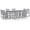 vidaXL Ensemble à manger de jardin 9 pcs Bois d'acacia Gris