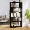 vidaXL Bibliothèque/Séparateur de pièce Noir 80x25x163,5 cm Pin solide