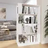 vidaXL Bibliothèque/Séparateur de pièce Blanc 80x25x132 cm Pin solide