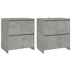 vidaXL Vidaxl Buffets 2 Pcs Gris Béton 70x41x75 Cm Aggloméré
