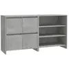 vidaXL Vidaxl Buffets 2 Pcs Gris Béton Bois D'ingénierie