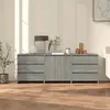 vidaXL Buffets 3 pcs Sonoma gris Bois d'ingénierie