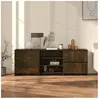 vidaXL Buffets 3 pcs Chêne fumé Bois d'ingénierie