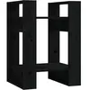 vidaXL Bibliothèque/Séparateur de pièce Noir 41x35x57 cm Pin solide