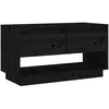 vidaXL Meuble TV Noir 74x34x40 cm Bois de pin massif