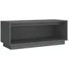 vidaXL Meuble TV Gris 90x35x35 cm Bois de pin massif