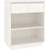 vidaXL Armoire console Blanc 60x34x75 cm Bois de pin solide