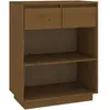 vidaXL Armoire console Marron miel 60x34x75 cm Bois de pin solide