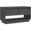vidaXL Meuble TV Gris 74x34x40 cm Bois de pin massif