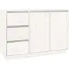 vidaXL Buffet Blanc 111x34x75 cm Bois massif de pin