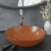vidaXL Lavabo de bain avec robinet et drain à poussoir Verre trempé