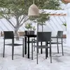 vidaXL Ensemble à manger de jardin 5 pcs Noir