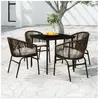Vidaxl - Ensemble de salle à manger de jardin 5 pcs Marron