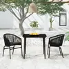 vidaXL Ensemble de salle à manger de jardin 3 pcs Noir