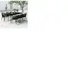 vidaXL Ensemble à manger de jardin 7 pcs Noir