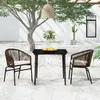 vidaXL Ensemble de salle à manger de jardin 5 pcs Marron