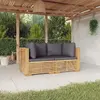 vidaXL Canapés d'angle de jardin et coussins 2 pcs Bois de teck massif