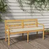 vidaXL Banc Batavia avec coussin crème 150 cm Bois de teck massif