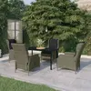 vidaXL Ensemble de salle à manger de jardin 5 pcs Marron