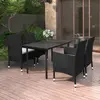 vidaXL Mobilier à dîner de jardin coussins 5 pcs Résine tressée Verre