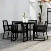 vidaXL Ensemble à manger de jardin 5 pcs Noir