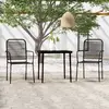 vidaXL Ensemble de salle à manger de jardin 3 pcs Noir