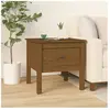 vidaXL Table d'appoint Marron miel 50x50x49 cm Bois massif de pin