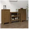 vidaXL Buffets 2 pcs Marron miel 40x35x80 cm Bois massif de pin