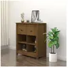 vidaXL Buffet Marron miel 70x35x80 cm Bois massif de pin