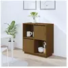 vidaXL Buffet Marron miel 74x35x80 cm Bois massif de pin