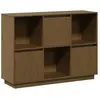 vidaXL Buffet Marron miel 110.5x35x80 cm Bois massif de pin