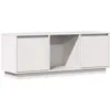 vidaXL Meuble TV Blanc 110,5x35x44 cm Bois de pin massif