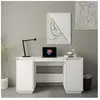 vidaXL Bureau blanc 140x50x75 cm bois massif de pin