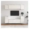 vidaXL Meubles TV 6 pcs Blanc Bois massif de pin