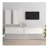 vidaXL Meubles TV 4 pcs Blanc Bois massif de pin