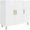 vidaXL Buffet blanc 90x34x80 cm bois d'ingénierie