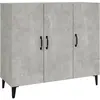 vidaXL Buffet gris béton 90x34x80 cm bois d'ingénierie