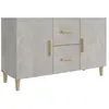 vidaXL Buffet gris béton 100x36x60 cm bois d'ingénierie