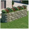 vidaXL Lit surélevé à gabion Fer galvanisé 400x100x100 cm