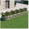 vidaXL Lit surélevé à gabion Fer galvanisé 500x100x50 cm